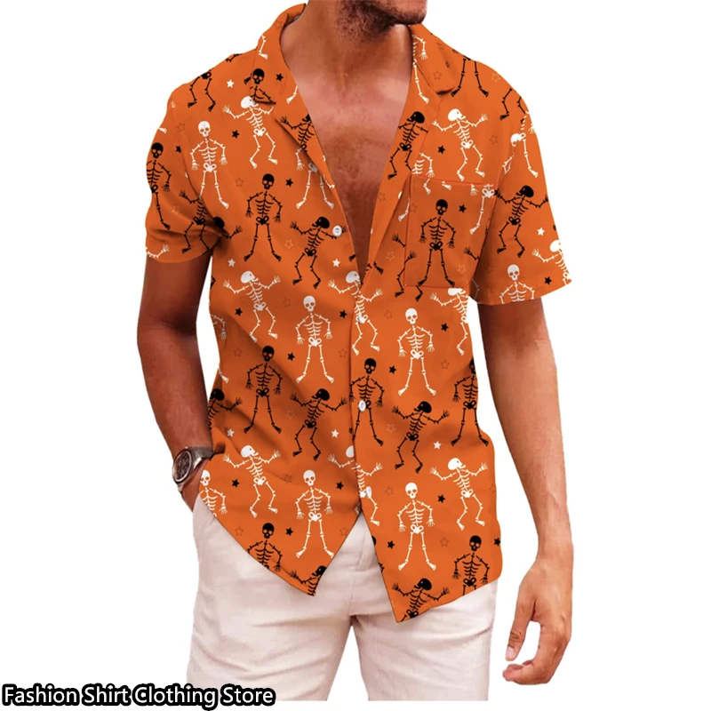 Popular men\'s shirts Hawaiian shirts short-sleeved tops Hawaiian vacation travel fashion casual clothing xs-6xl oversized size