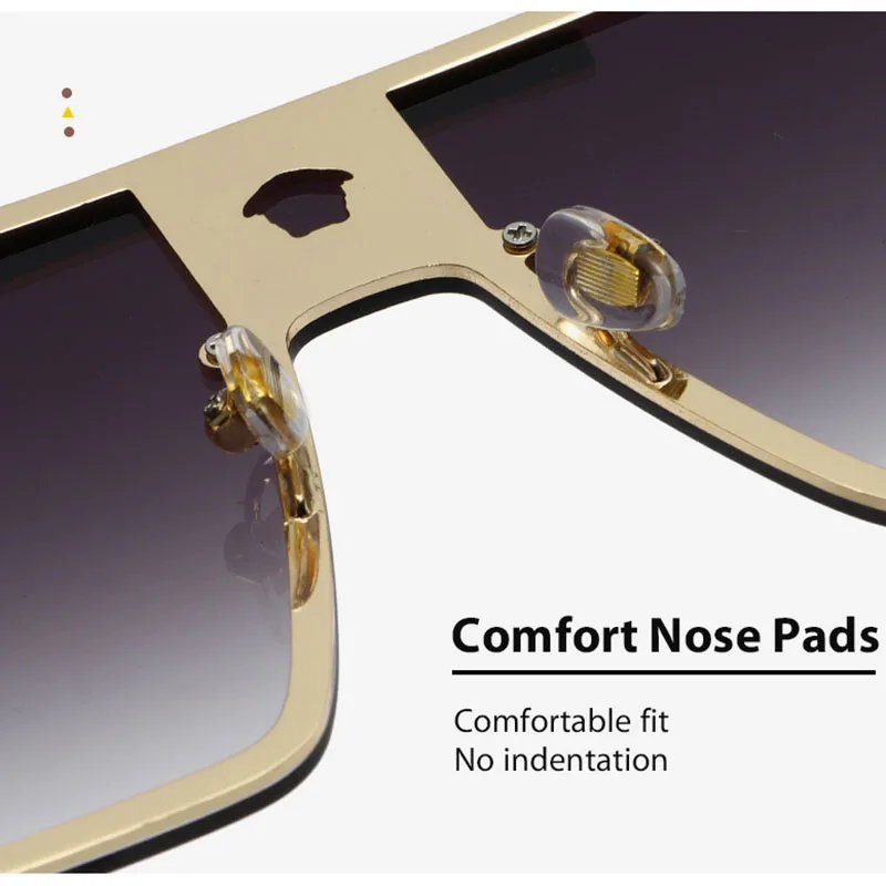 New stylish sunglasses with oversized frames, trendy metal design, perfect for fashion shows and cool street style. image 4