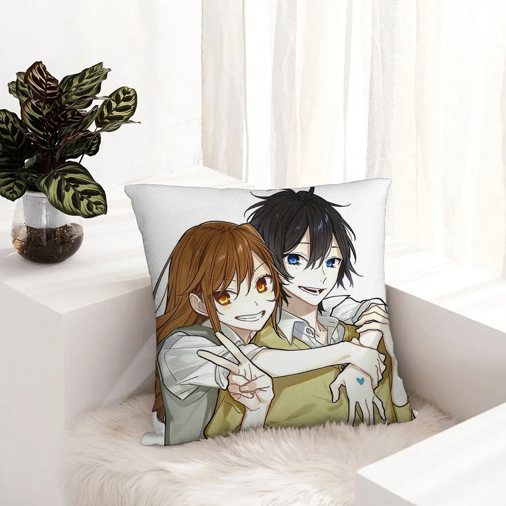 H-Horimiya Anime Pillow Case Plush Fabric Soft Pillowcase Double Sided Print Sofa Cushion Cover Throw Pillow Cover