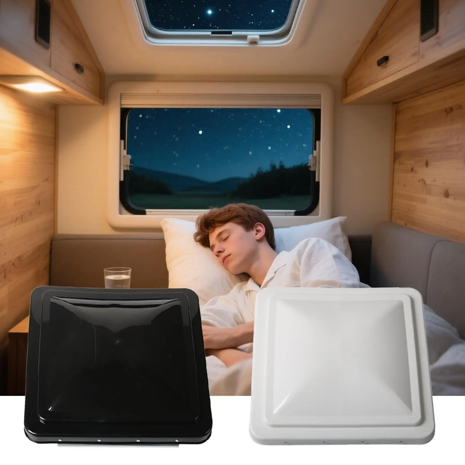 Cargo Trailer Roof Vent Caravan Wind Up Rooflight Weatherproof 14 Inch Roof Vent For Trailer Van Conversion Motorhome Summer