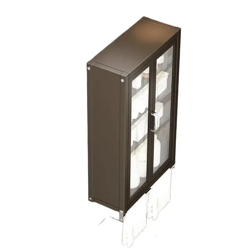 

No punching bathroom storage locker toilet wall-mounted rack wash