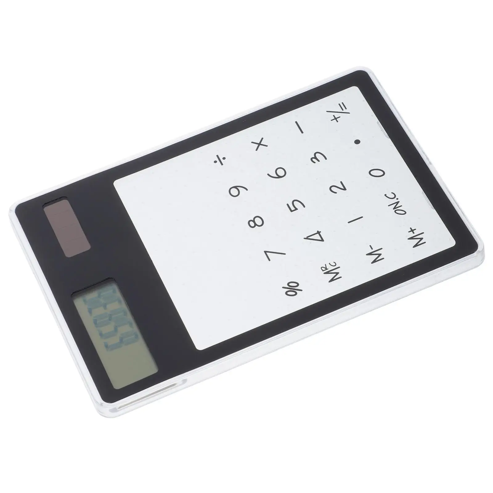 

Portable Solar Calculator Office Transparent Touch Ultra Thin Powered Small