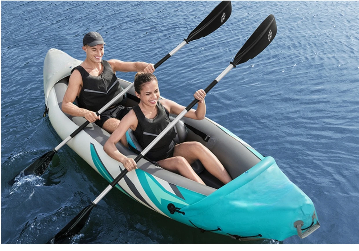 Single Double Inflatable Kayak Boat Thickened Three-Person Foldable Rubber Raft