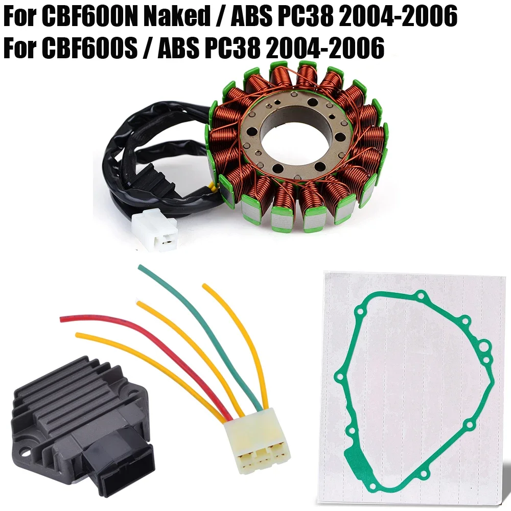 

Stator Coil + Regulator Rectifier + Stator Cover Gasket For Honda CBF600N Naked CBF600S ABS PC38 2004 2005 2006