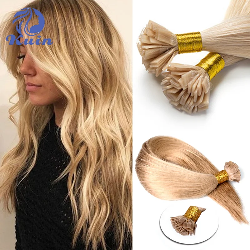 Flat Tip Keratin Capsules Straight Human Hair Extension 0.8g or 1g/Pc Natural Fushion Real Human Hair 12