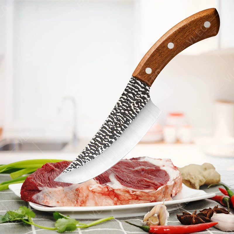 Kitchen Chef Boning Knife Forged Stainless Steel Professional Kitchen Knives Handmade Fishing Knife Meat Cleaver Butcher Knife