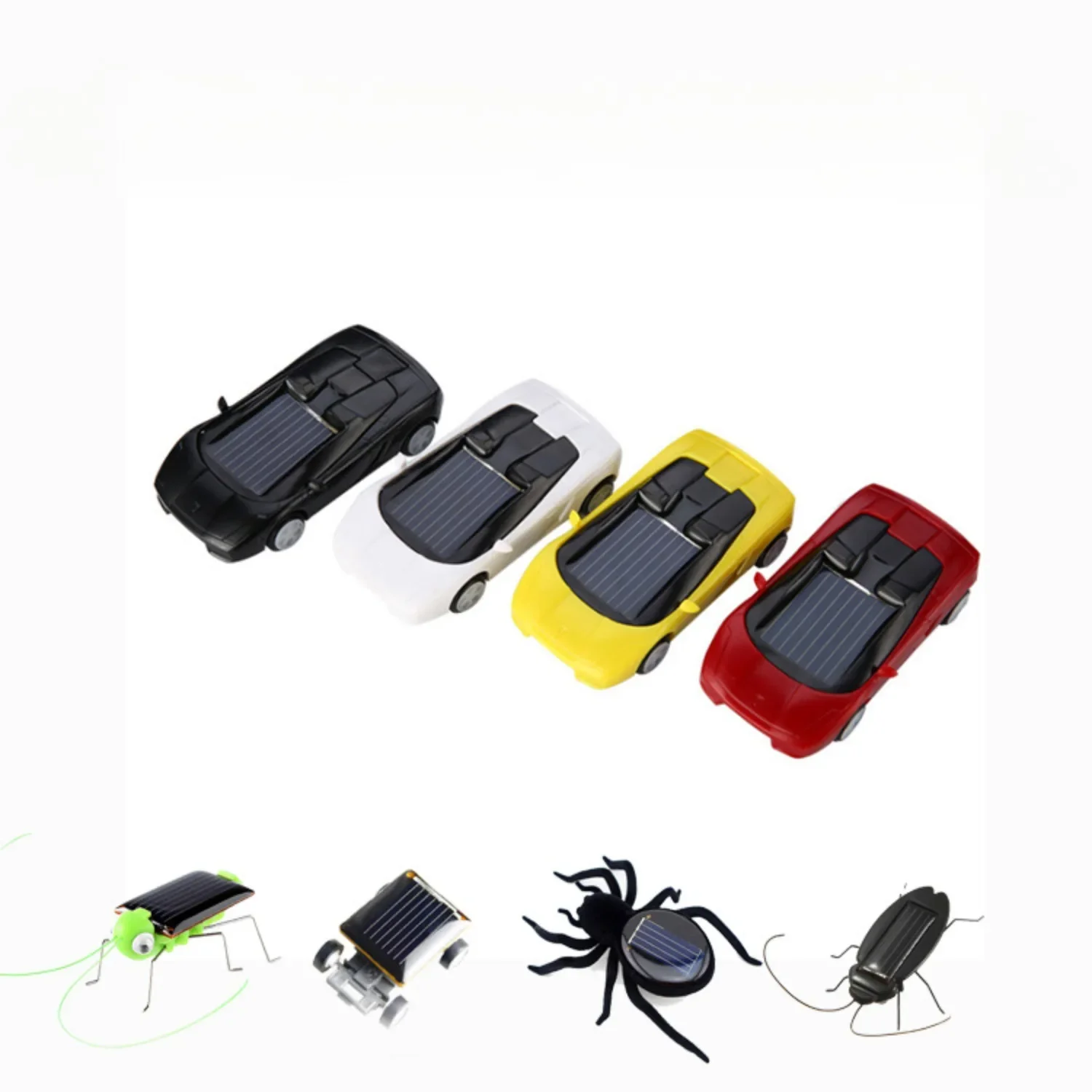 Robot de juguete con energía Solar para niños, juguete educativo de araña Solar, dispositivo necesario para regalo de coche, sin baterías, novedad