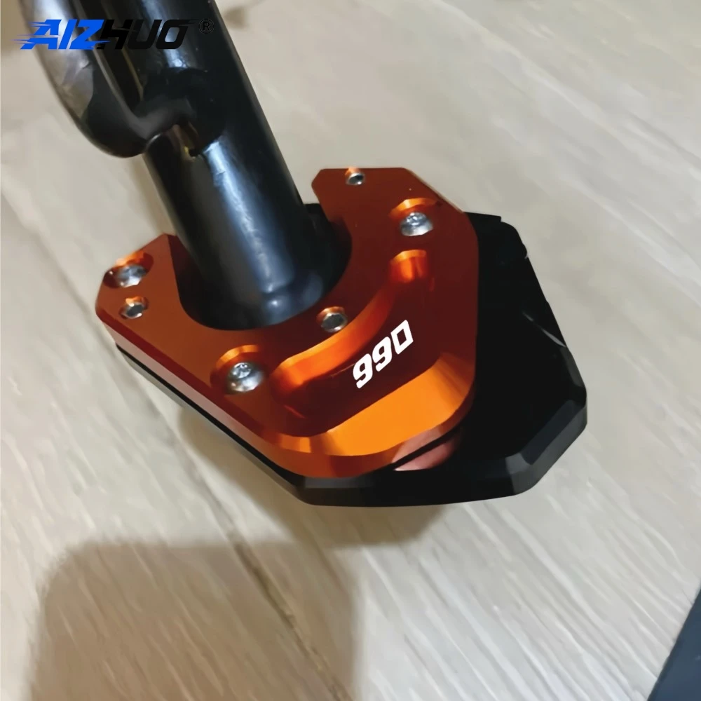 

For 990 Adventure R S 2006 -2009 2010 2011 2012 Motorcycle CNC Kickstand Side Stand Enlarger Foot Stand Extension Pad Plate Base
