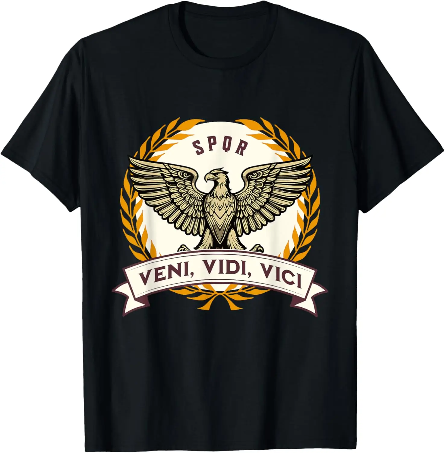 

Veni Vidi Vici Julius Caesar Quote Ancient Rome T-Shirt 100% Cotton O-Neck Short Sleeve Summer Casual Mens T-shirt Streetwear