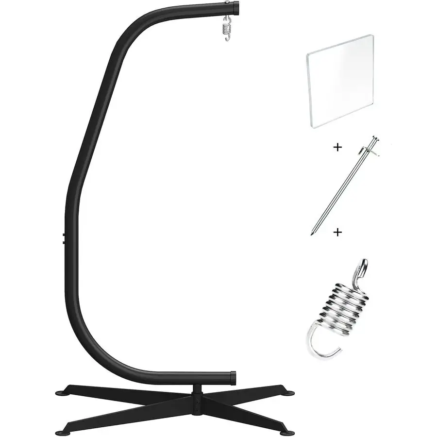 

Hammock Swing Stand, Hanging CStand with Spring Hook, for Indoor, Outdoor, Sturdy Hanging Stand Max Load 330lbs