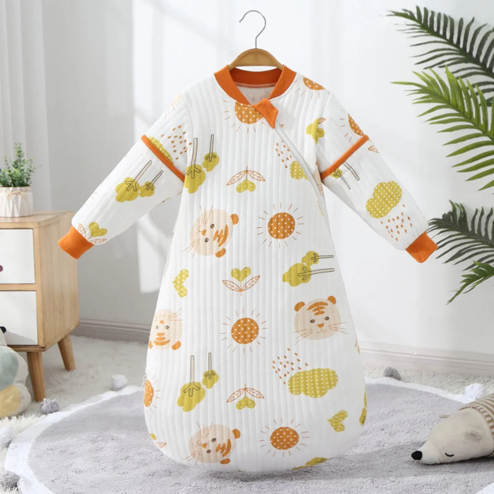 Baby Sleeping Bags 1.5 TOG Spring Autumn Air Cotton Quilted Sleepsack Footmuff Long Detachable Sleeve Mushroom Winter Pajamas