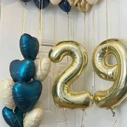Big Foil Helium Balloons 40Inch Number Balloon 0-9 Birthday Wedding Party Decorations Baby Shower Champagne Gold Figures Globos