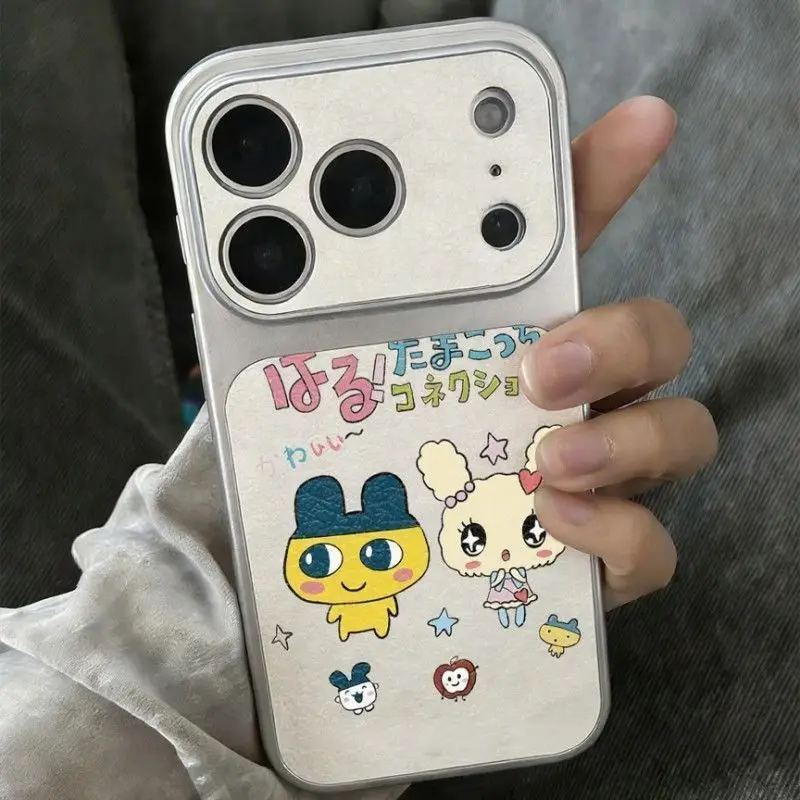 

Корейский чехол для телефона с эффектом кожи T-Tamagotchi для iPhone 17AIR 17 16 15 14 13 12 11 Pro Max 14 15 Plus, Y2K-стиль