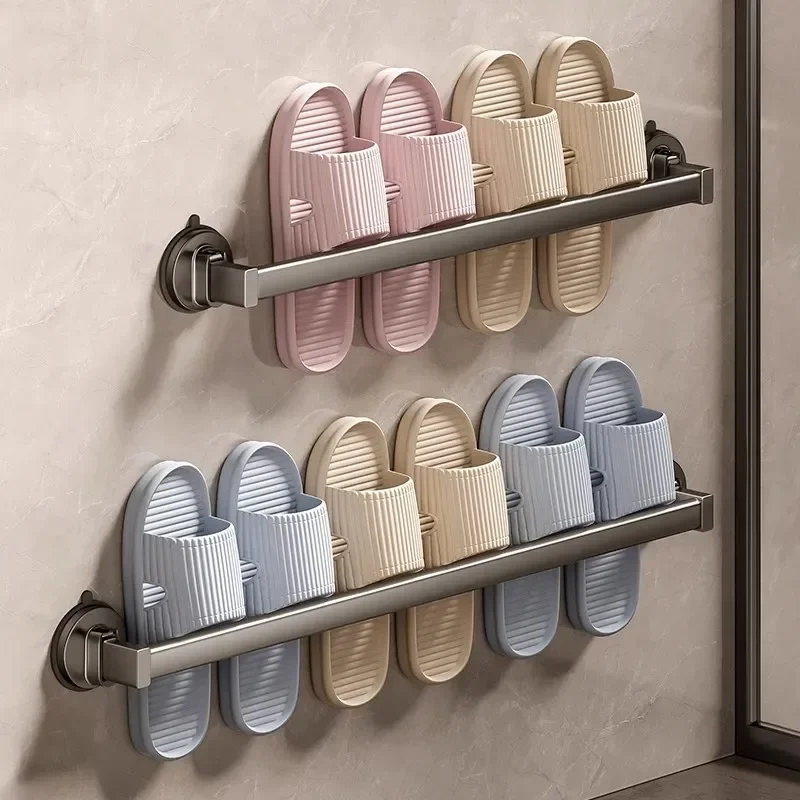 

Suction Cup Shoe Rack, Wall-Mounted No Drill Organizer, Space-Saving Wet Shoe Storage, Bathroom & Home Shoe Holder