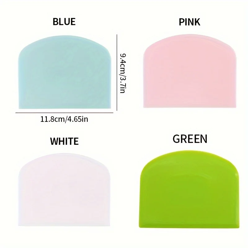 

1PC Dough scraper, soft scraper, cake scraper, intestine powder, semi-circular ladder, dough scraper, baking tool, household use