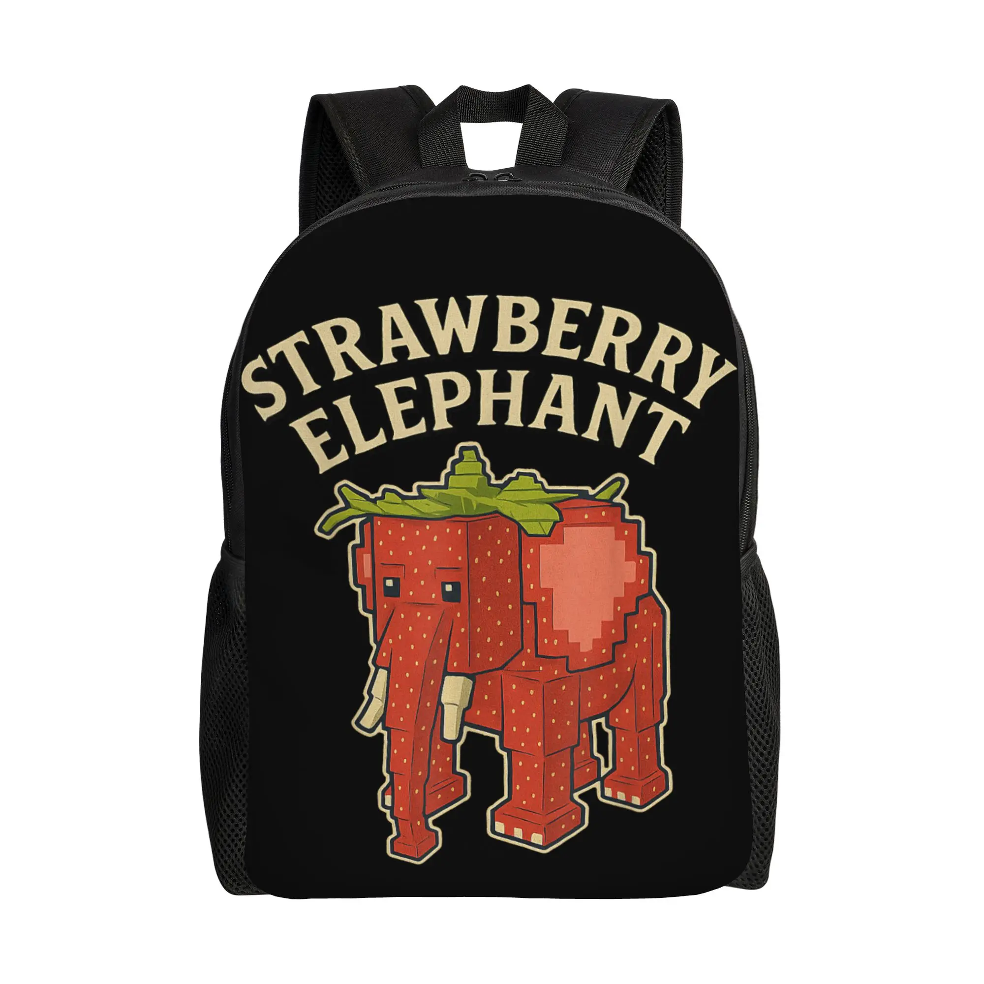 Strawberry Elephant Italian Brainrot Meme Fashion Backpack Durable Student Business Funny Daypack Men Women Laptop Shoulder Bag
