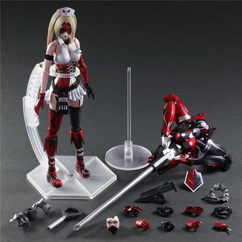 

Play Arts Harley Quinn, экшн-фигурка, подвижная коллекционная кукла, отряд самоубийц, Харлин Квинзель, фигурка, модель игрушки, подарки 26 см