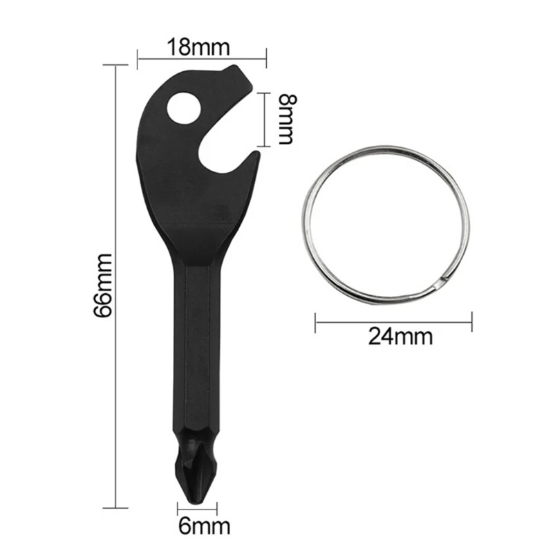 Multi-Function , Stainless Steel Keychain Multi-Function Tool, Bottle Opener, Screwdriver, Box Opener, Drill Driver