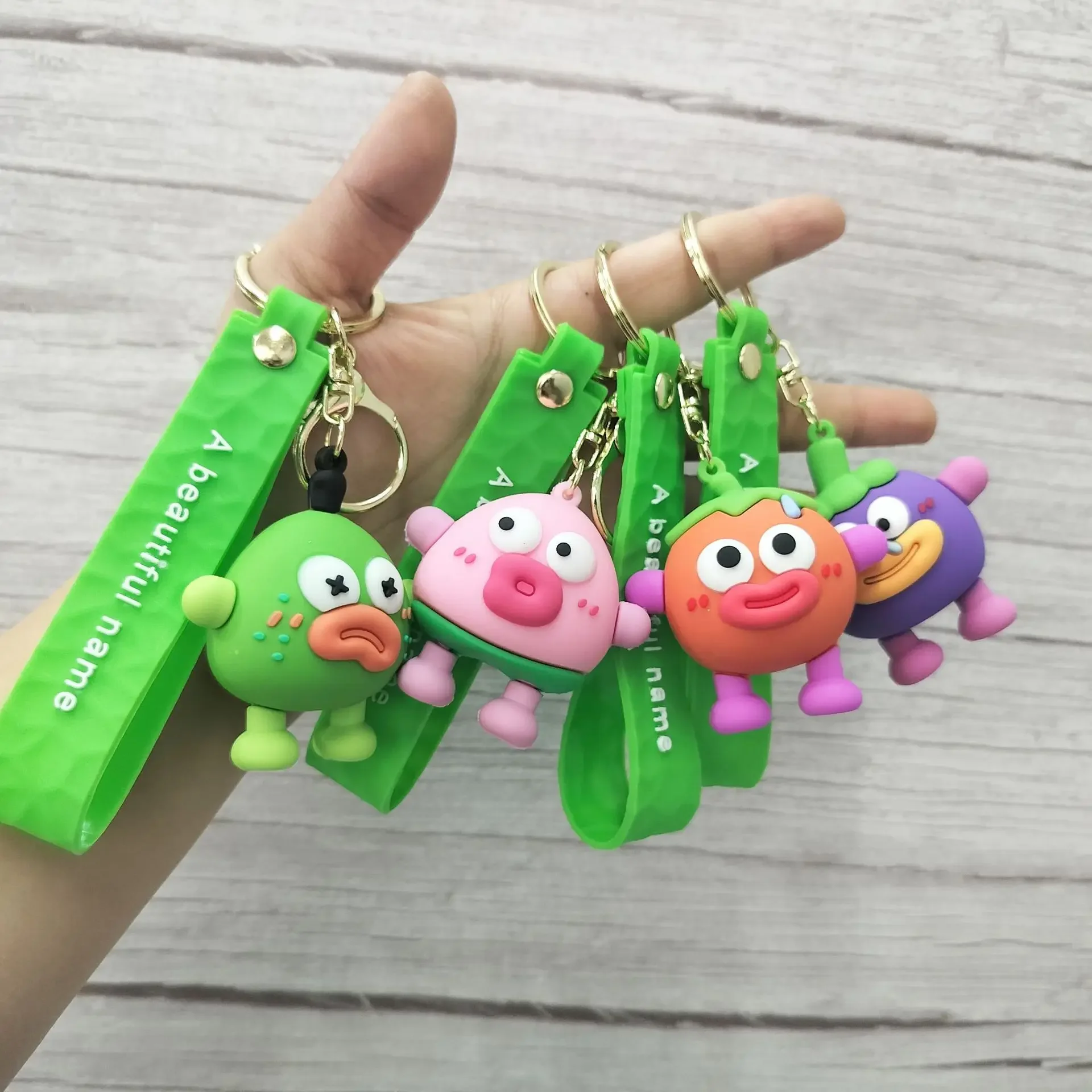 wholesale Factory Direct sales Cartoon animals keychain Panda Penguin Cute animal keychain Gift doll toy for kids car keyring