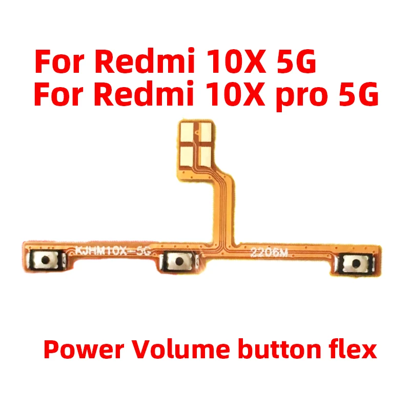 For Xiaomi Redmi 10X 5G Power ON OFF Volume Camera Key Button Switch Flex Cable Replacement