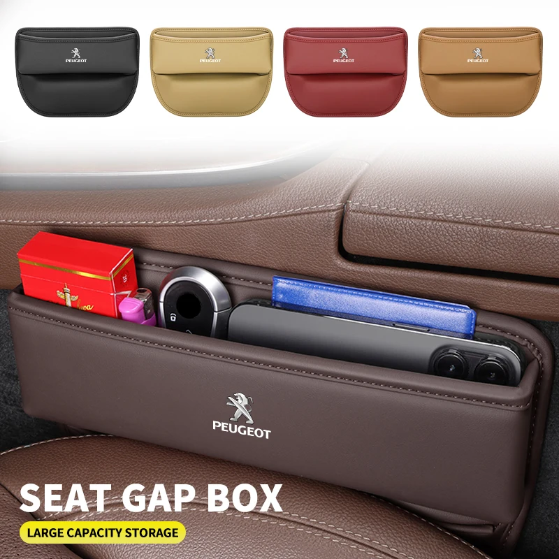 New Car Seat Gap Slit Pocket Seat Organizer Storage Box For Peugeot 206 207 307 3008 308 407 408 508 301 208 RCZ Car Accessories