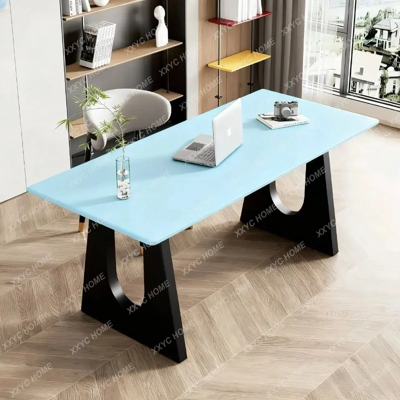 XX Modern Dopamine Desk Office Computer Desk Living Room Rectangle Writing Desk