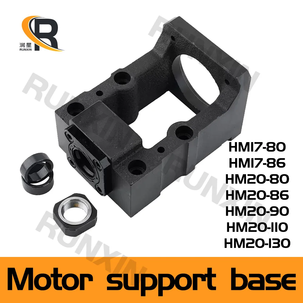 

RXTNC 1Pcs HM17-86 HM20-86 HM20-110 HM20-130 Servo 86 Stepper Motor Seat Fixed End Supports Unit For Ballscrew SFU2505 SFU2510