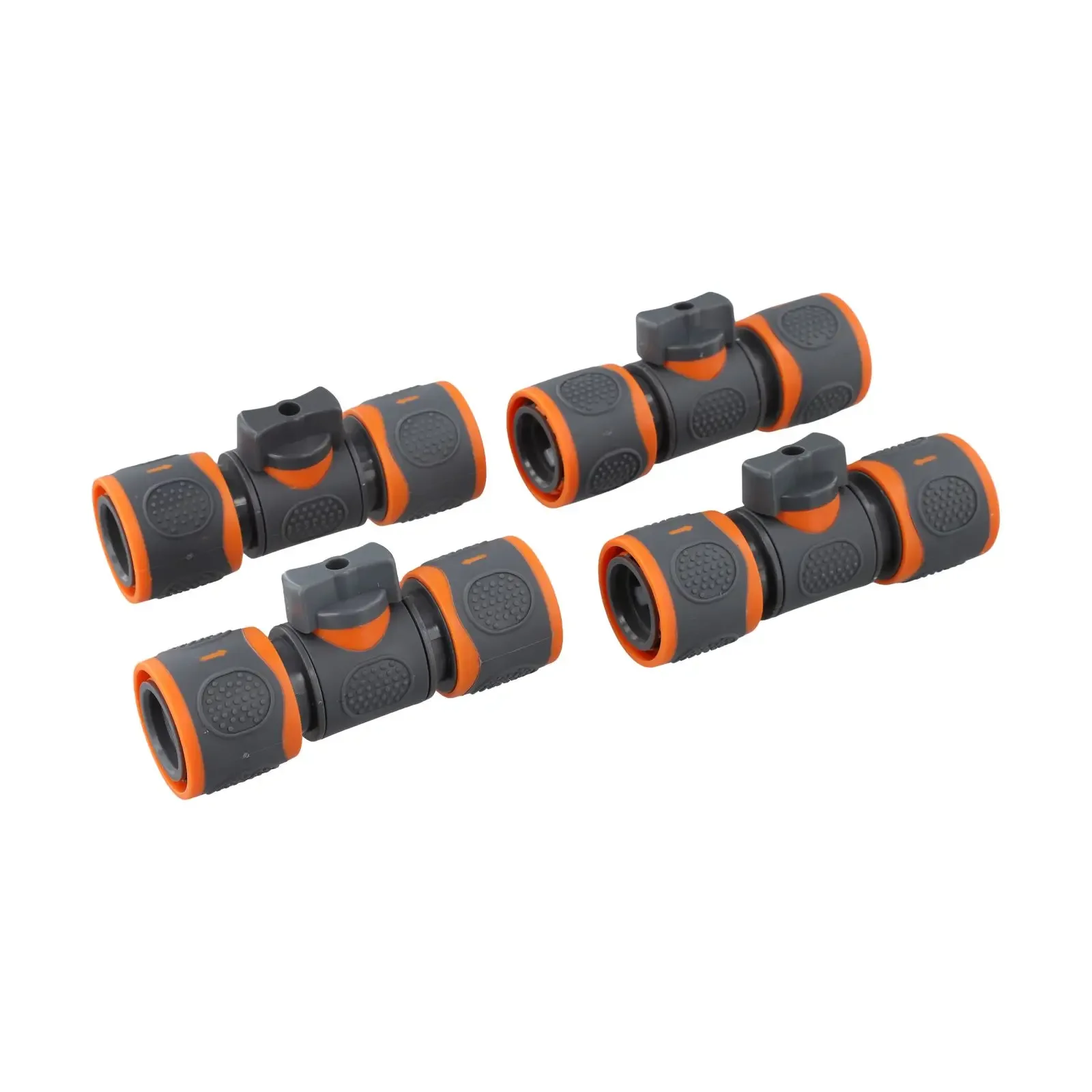 4Pcs Hose Connectors with Shut Off Valve and Regulating Valve for Efficient Water Control in Gardening and Irrigation