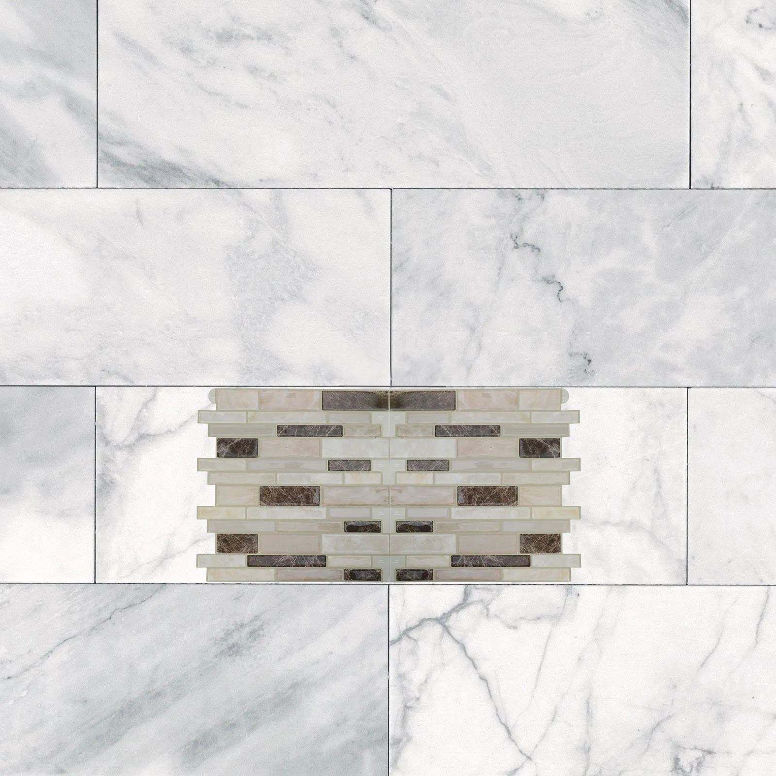 

10Pcs Marble Look Self-Adhesive PVC Wall Tile Stickers 30.5x30.5cm Waterproof Oilproof Kitchen Bathroom Decorative Panels