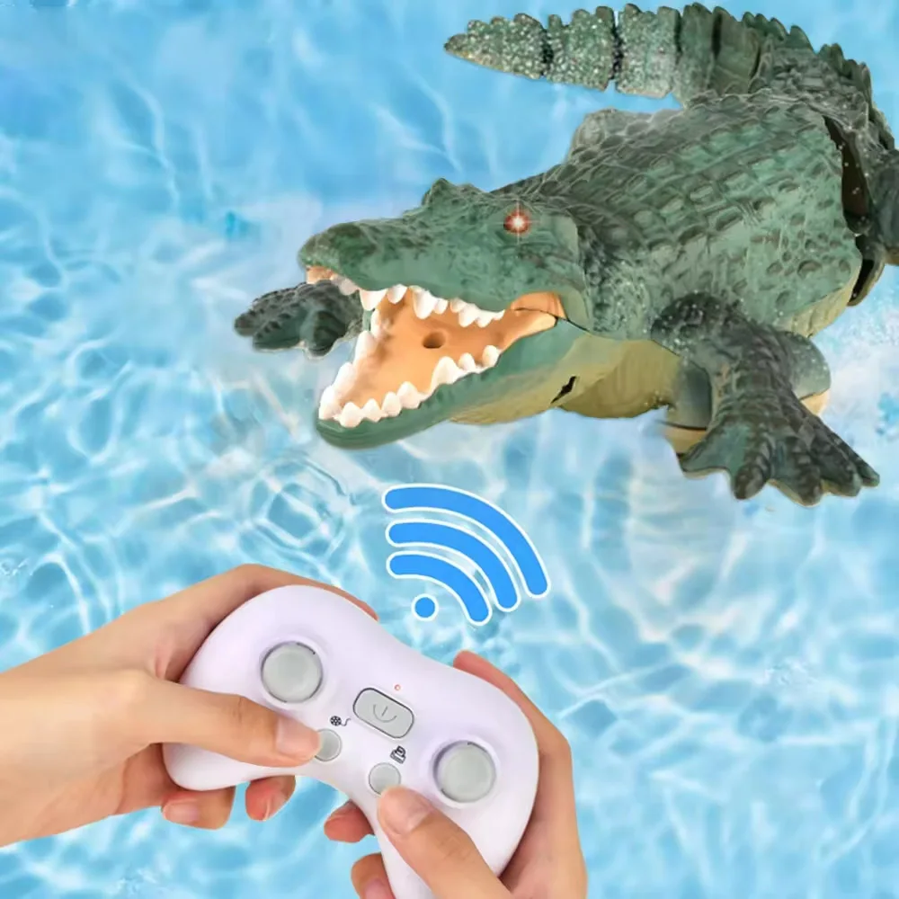 Rc Animals Crocodile Model Simulation Waterproof for Outdoor Lake Electric Remote Control Alligator Shark Children's Water Toys