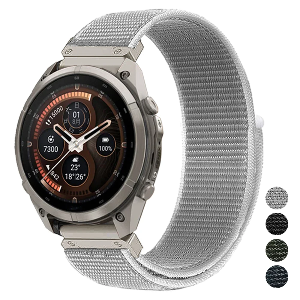QuickFit 22mm 26mm Nylon Sport Band For Garmin Fenix 9 9Pro Solar 8 51mm E 47mm 7 7X 6 5/Tactix 8 AMOLED 7 Pro Delta Bravo Strap