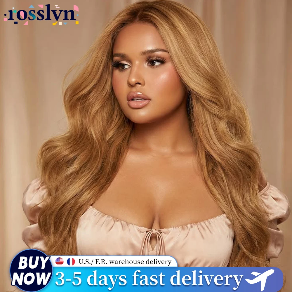 

30 Inch Honey Blonde HD Lace Front Wig Human Hair 13x4 200 Density Human Hair Body Wave Lace Front Wigs Colored 27# Blonde Wig Lace Frontal Wigs 36 Inch