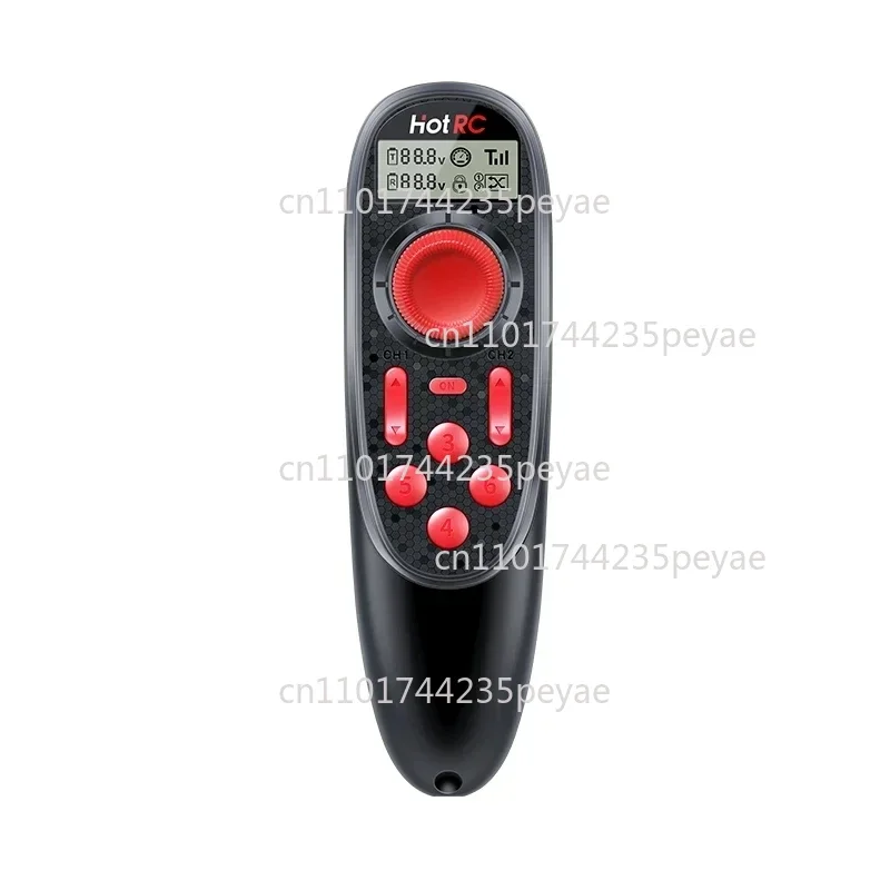 HOTRC DS600 6CH 6 Channel 2.4G LCD Screen Radio System Transmitter Remote Controller and PWM 6CH Receiver for RC Fishing Boat