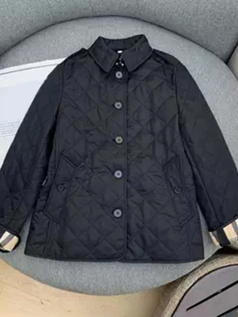 

Классический Sle Briti в стиле ретро с ромбовидным узором, приталенный хлопковый джет, женская верхняя одежда с воротником для поездок на работу Sle