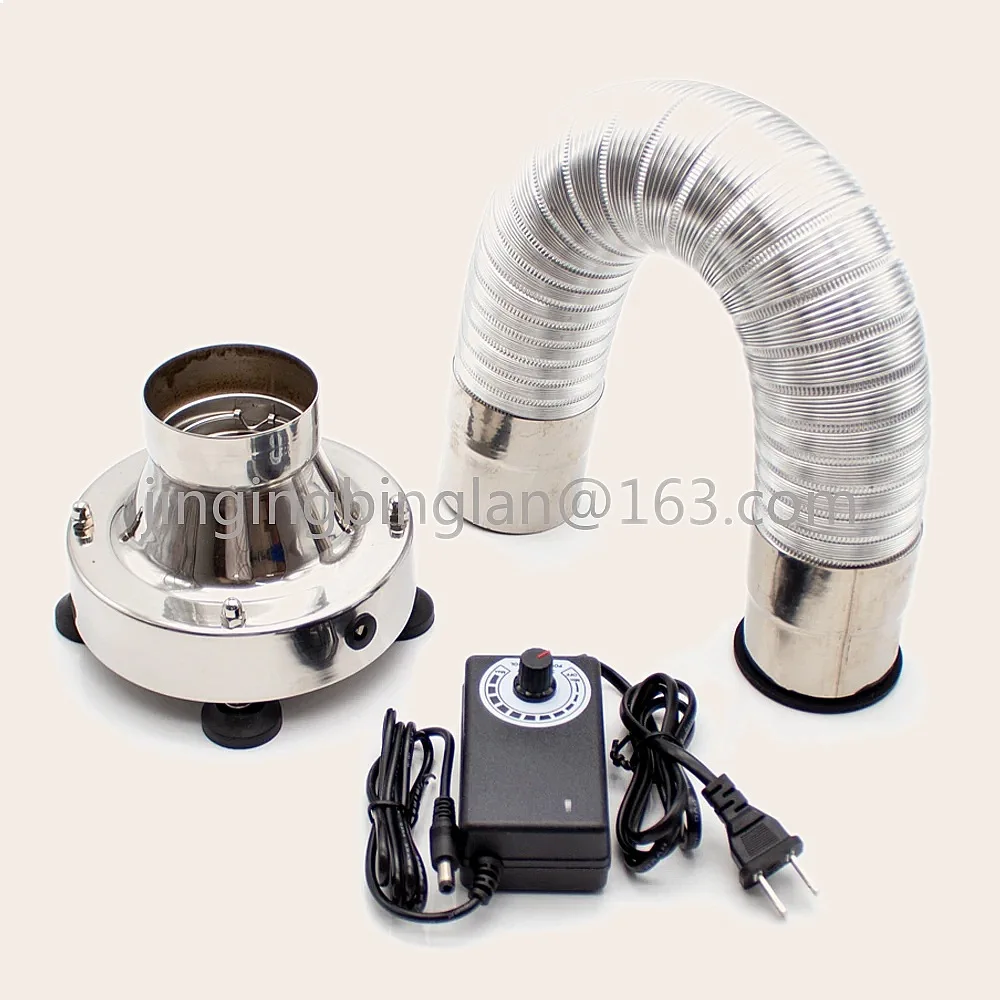 Electric Multifunctional Coffee Smoke Extractor Bean Roaster Puff Drawer 8000RPM 156CFM 304 Stainless Steel Base AD-400