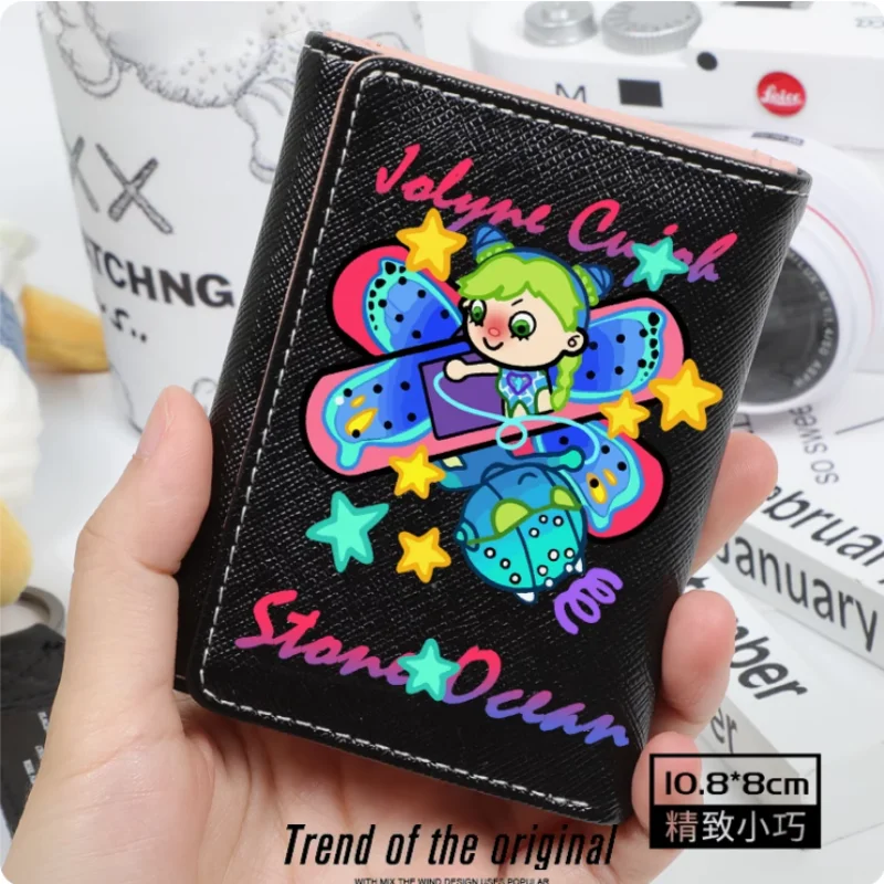 Anime JoJos Bizarre Adventure Stone Ocean  Wallet Women's Fold Bag Multi Card Large Capacity Fashion Wallet Gift