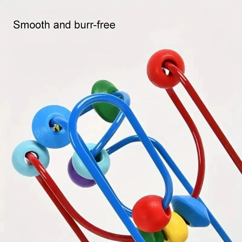 خشبية السفينة الدوارة حبة اللعب مونتيسوري التعليمية المبكرة لغز الرياضيات لعبة الملونة الكرتون الحيوانات للأطفال الحساب TMZ #4