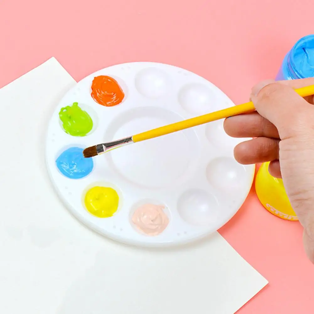 Художественная палитра, Круглый лоток для рисования, антипригарная круглая Палитра для рисования для художников, студентов, Набор для творчества из 2 предметов для акварели