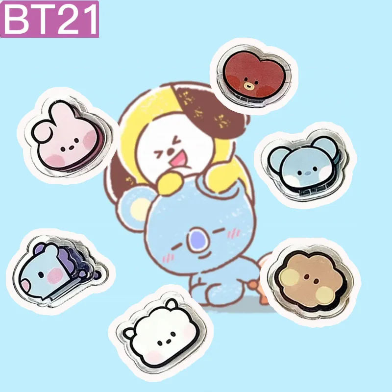 2026 BT21 K-pop Cartoon Acrylic File Organizer Cute Note Cli