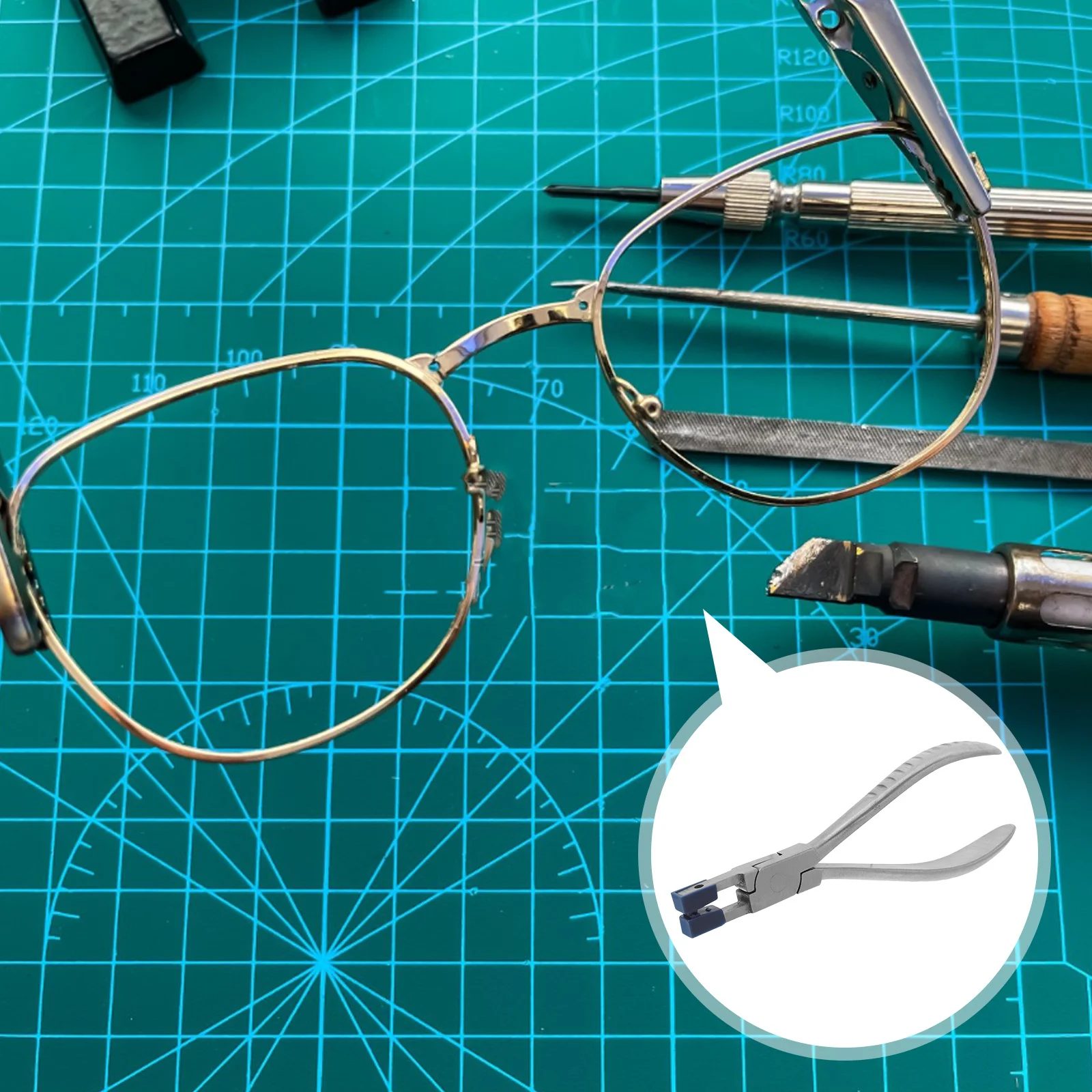 

Stainless Steel Glasses Repair Pliers Eyeglasses Frame Clamp Nose Pads Arm Adjusting Optical Hand Tool Glasses Repair Adjusting