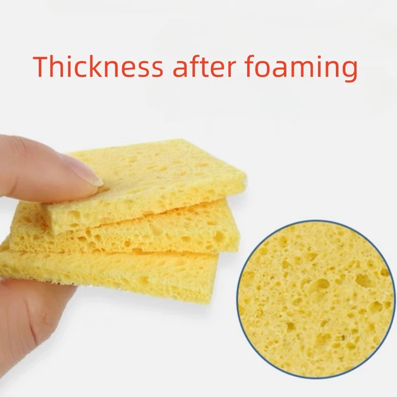 5PCS 35X50MM Suitable For Yellow Cleaning Sponge Cleaner High-temperature And Durable Soldering Iron