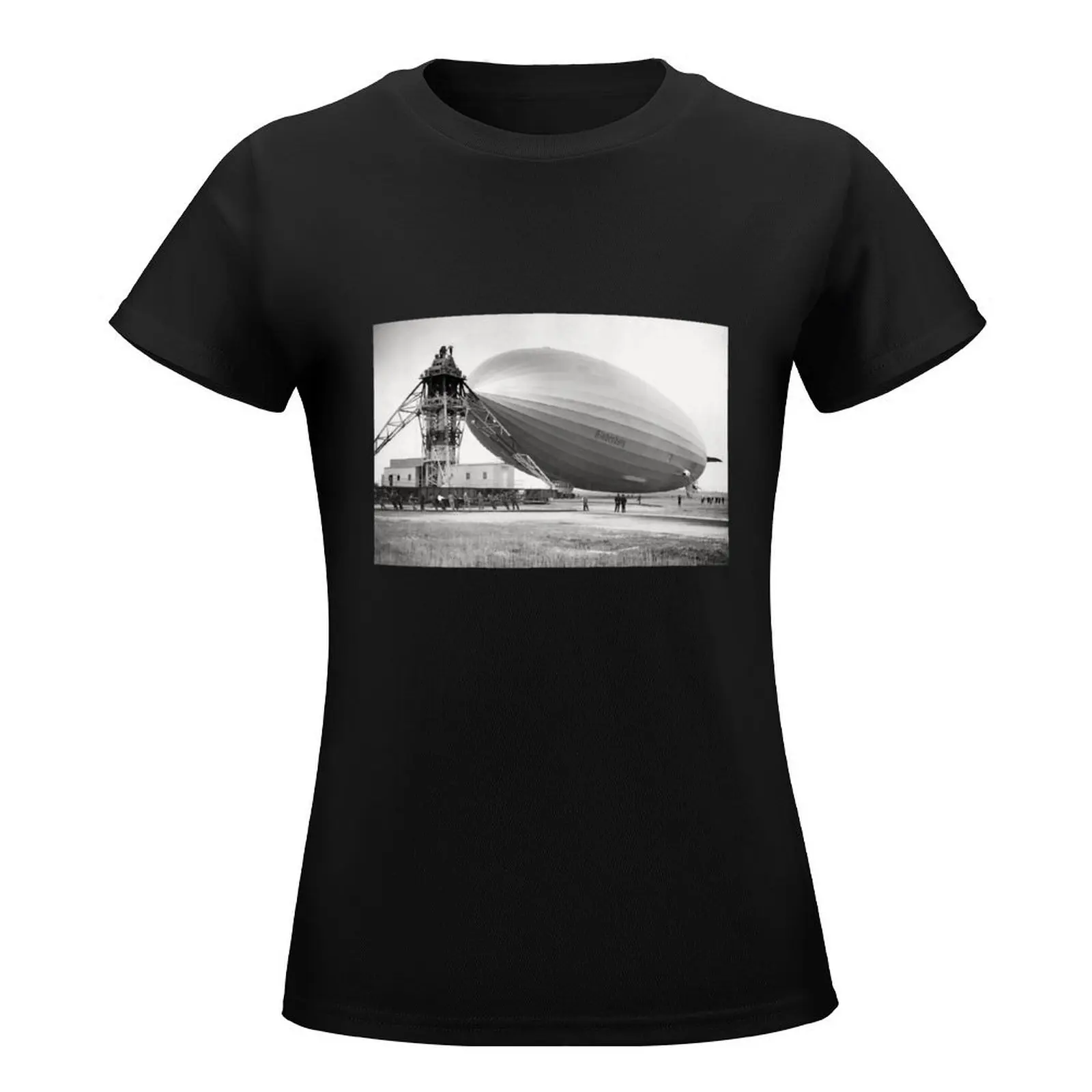 Hindenburg Mooring Lakehurst NJ 1936 Photo T-Shirt funny vintage clothes Female clothing cute t-shirts for Women