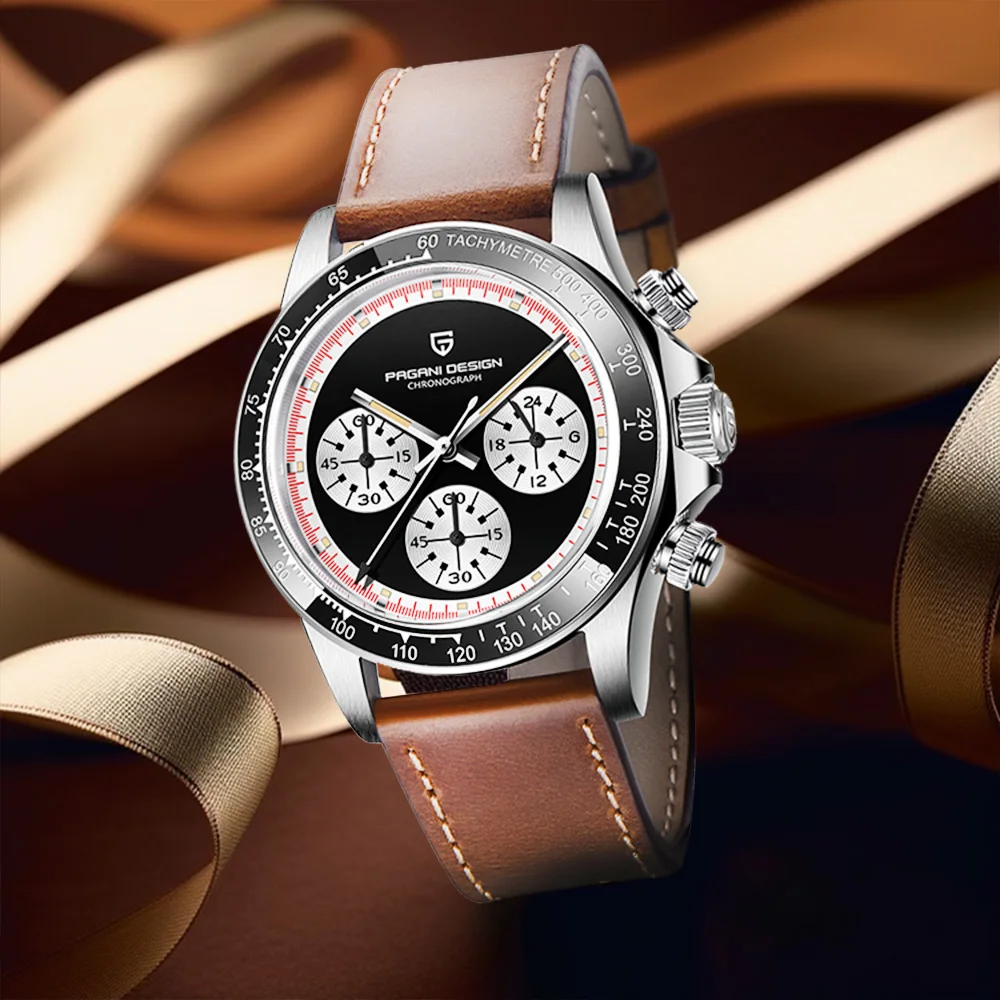 PAGANI DESIGN orologio da uomo al quarzo moda uomo delle migliori marche 40mm Giappone Vk63 cronografo con specchio luminoso in zaffiro orologio da uomo 10BAR