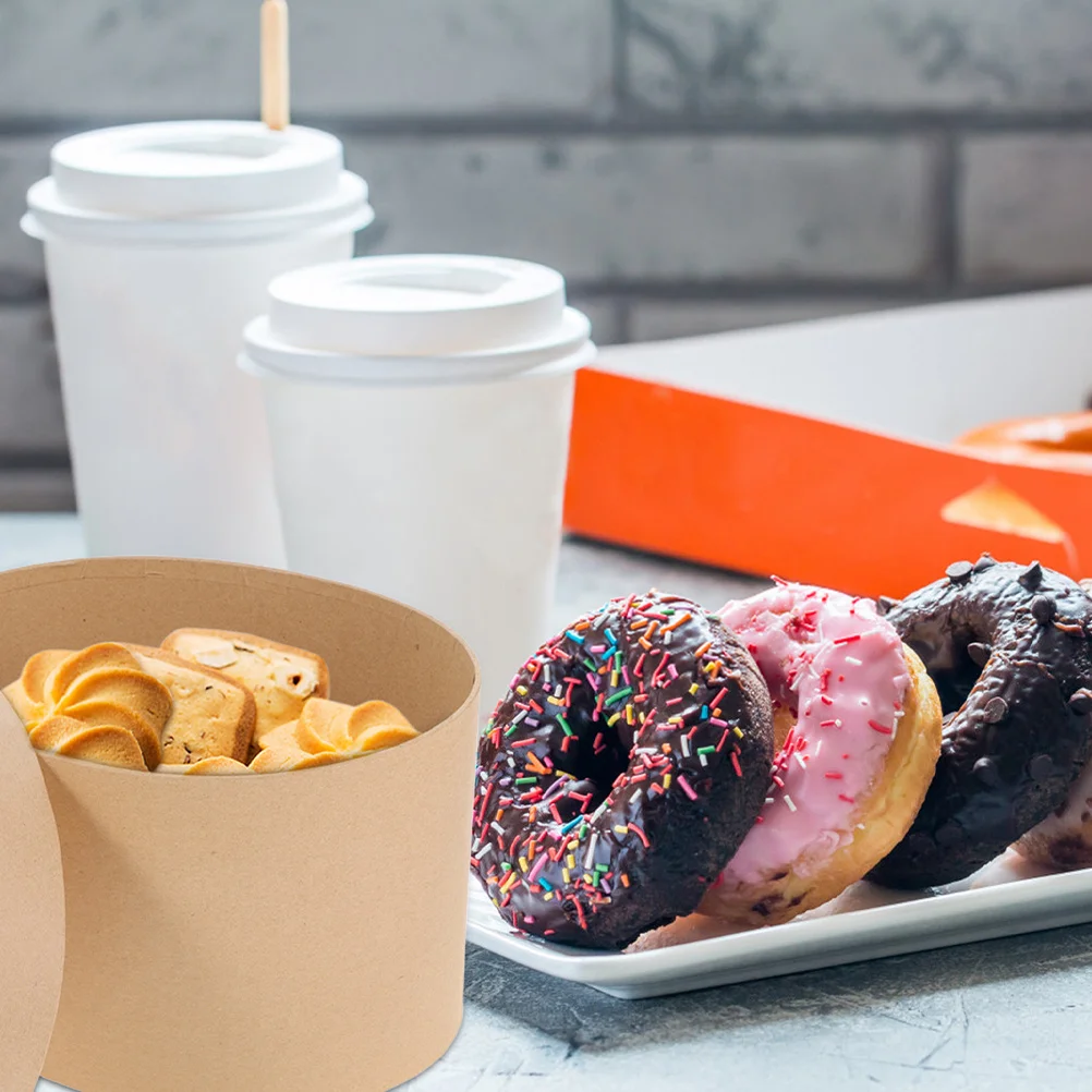 

Oval Kraft Paper Hardboard Cookie Packing Box Small Packaging Box for Cake Dessert Gifts 6x4x2 Shipping Boxes Bakery Boxes