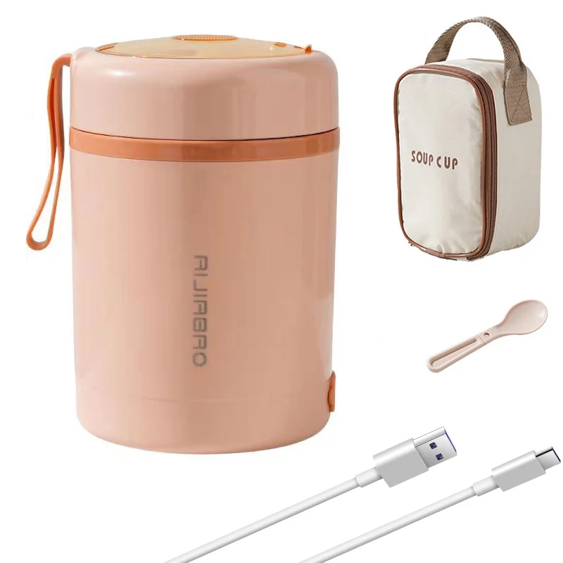 USB Electric Lunch Box Leakproof Thermal 0.6L 5V 12V 24V Portable Outdoor Picnic Milk Water Heating Food Warmer Container Heater