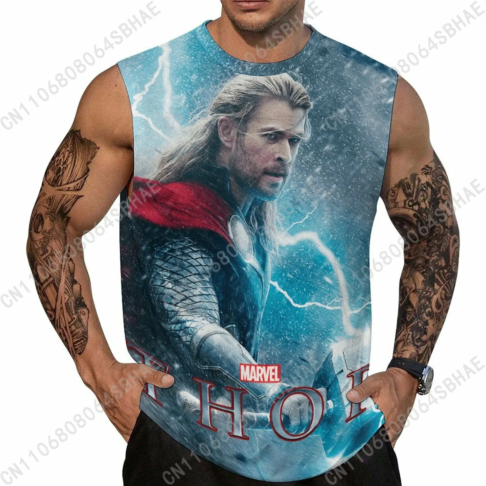 

Marvel The God Thunder Custom Men's Sleeveless Shirt Personalized Tank Top Wear Summer Vest Tops Men Daily Use Cosplay