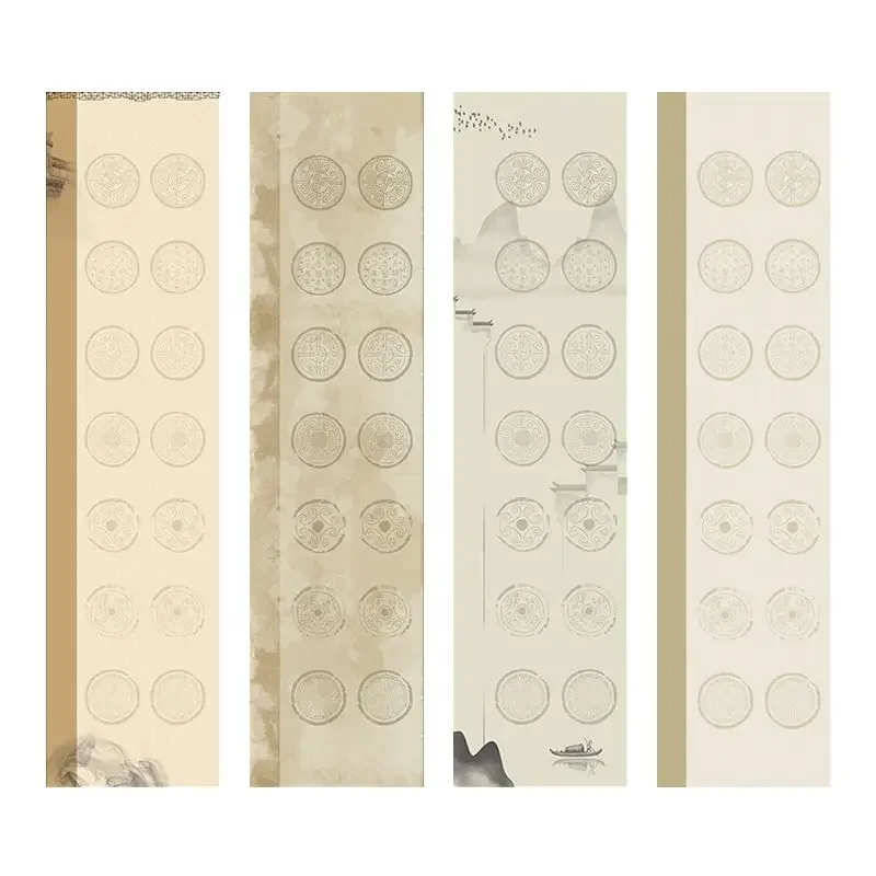 Batik Xuan Paper Scroll Vintage Blank Half Ripe Rice Paper Calligraphy Handwriting Hanging Scroll Cultural Creative Scroll