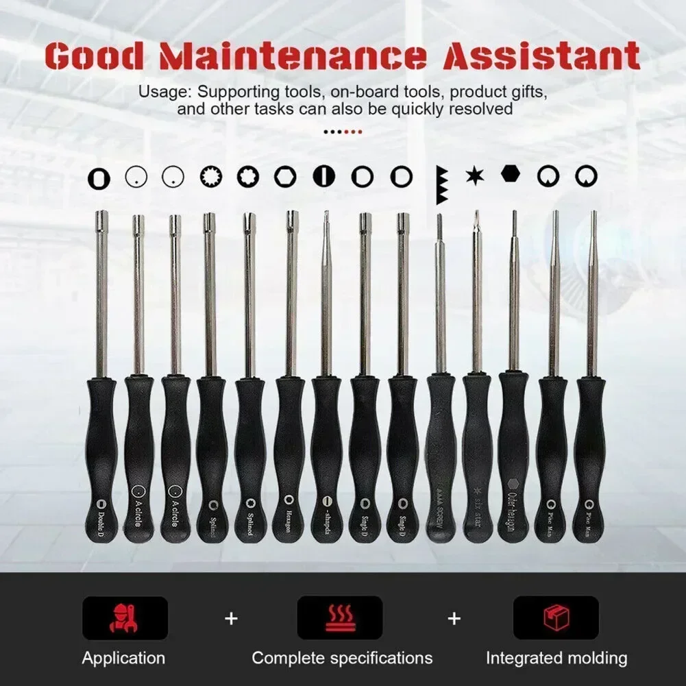 14Pcs Carburetor Adjustment Tool Screwdriver Kit Carburetor Adjusting Fix Tool For Chainsaw Eater Trimmer Screwdriver&Brush Kit