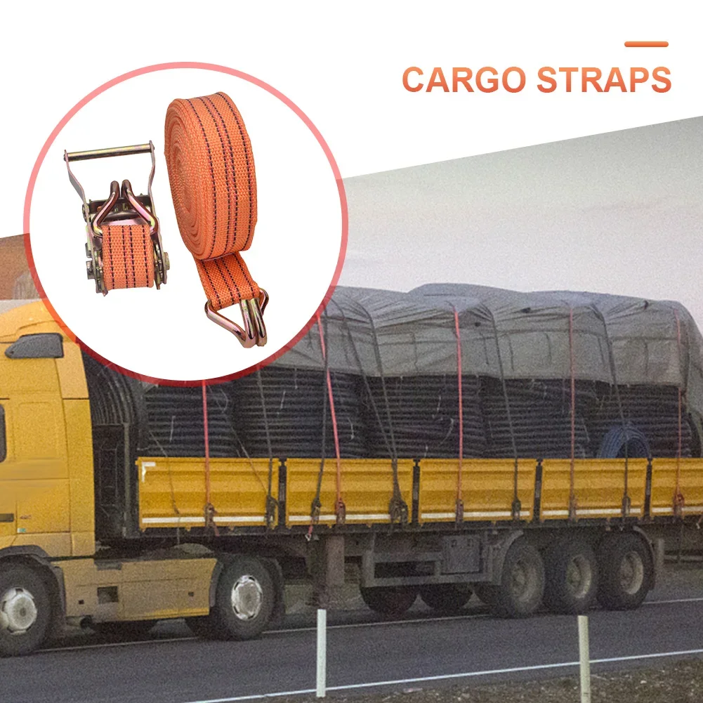 Heavy Duty Ratchet Tie Down Straps 3-10 Meter Double Hook Lashing Belt for Truck Trailer Cargo Securing Transport Binding Safety