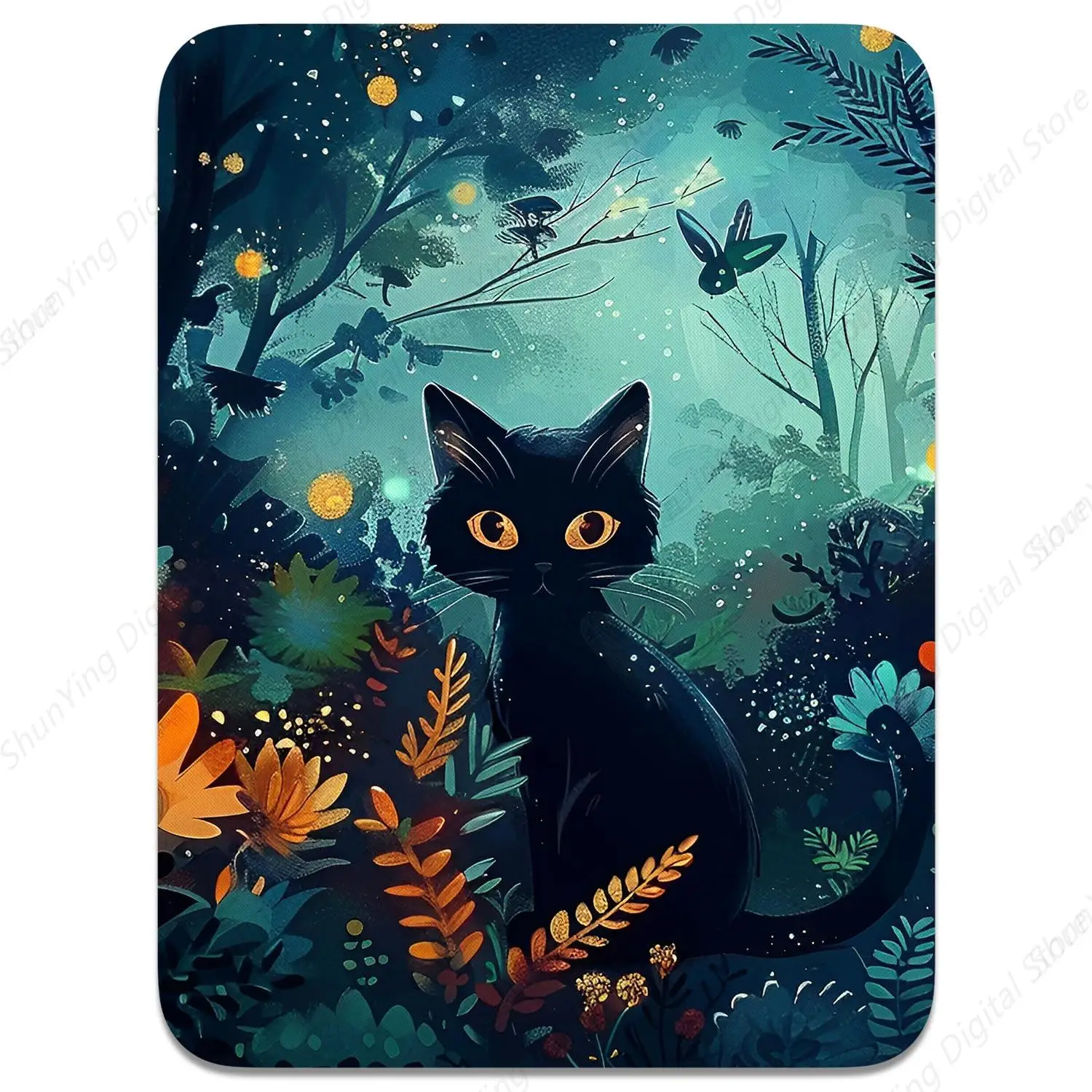 

Dreamy And Beautiful Cat Rubber Waterproof Mouse Pad Cute Mouse Pad Suitable For Laptops Home Office 25*30cm